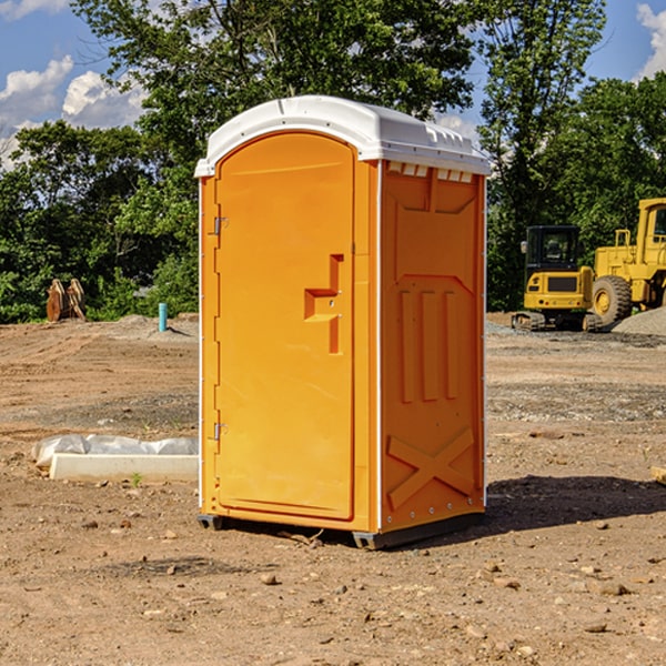 how often are the portable restrooms cleaned and serviced during a rental period in West Jefferson